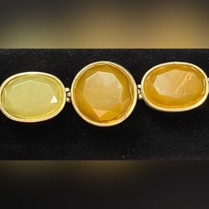 Women’s Bracelet by George 5 Topaz Colored Cabochons Toggle Clasp